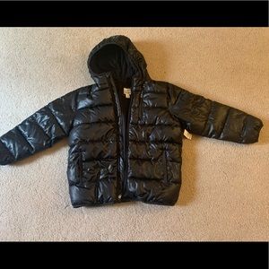 Boys Old Navy Coated Puffer Coat/Black size 8 Medium